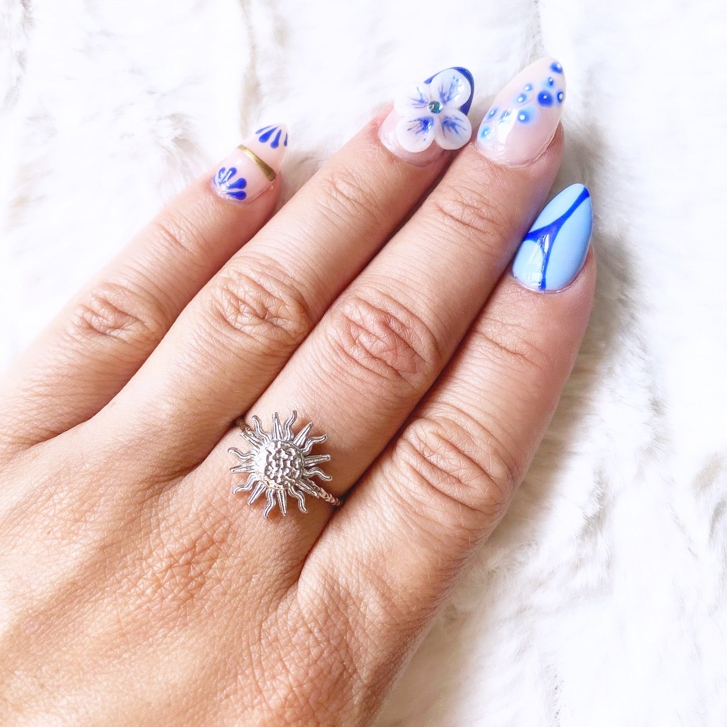 Bague réglable en acier inoxydable argenté