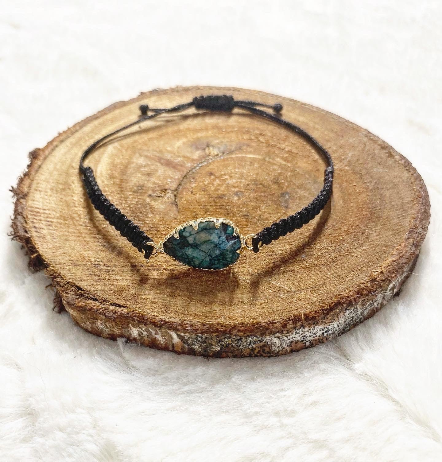 Bracelet en macramé bijou pierre