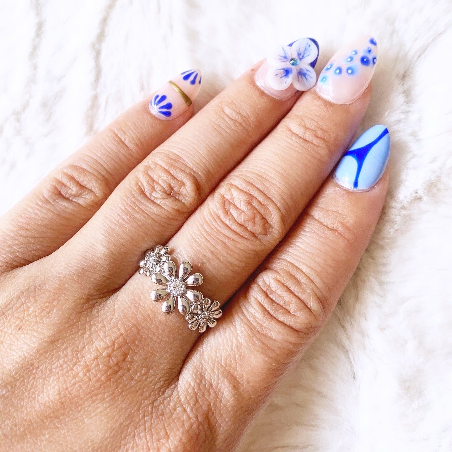 Bague réglable en acier inoxydable argenté