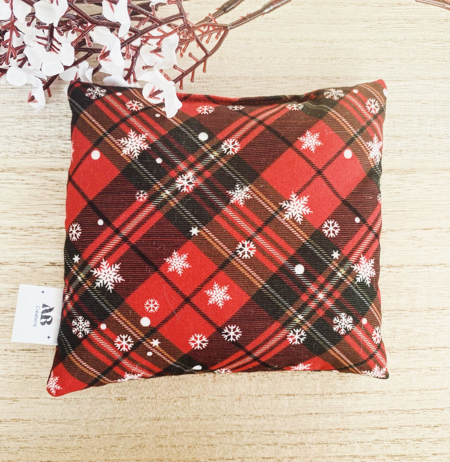 Petite bouillotte sèche aux grains de riz (collection Noël)