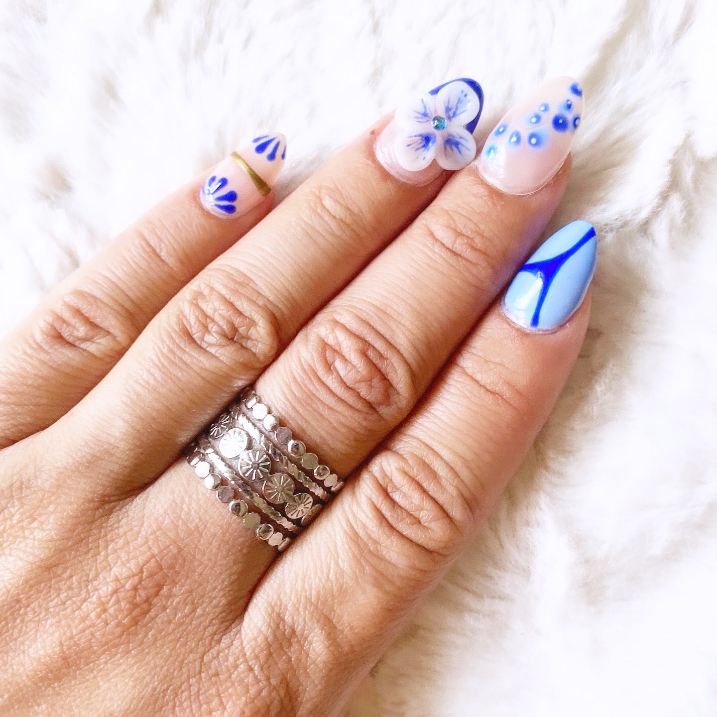 Bague réglable en acier inoxydable argenté