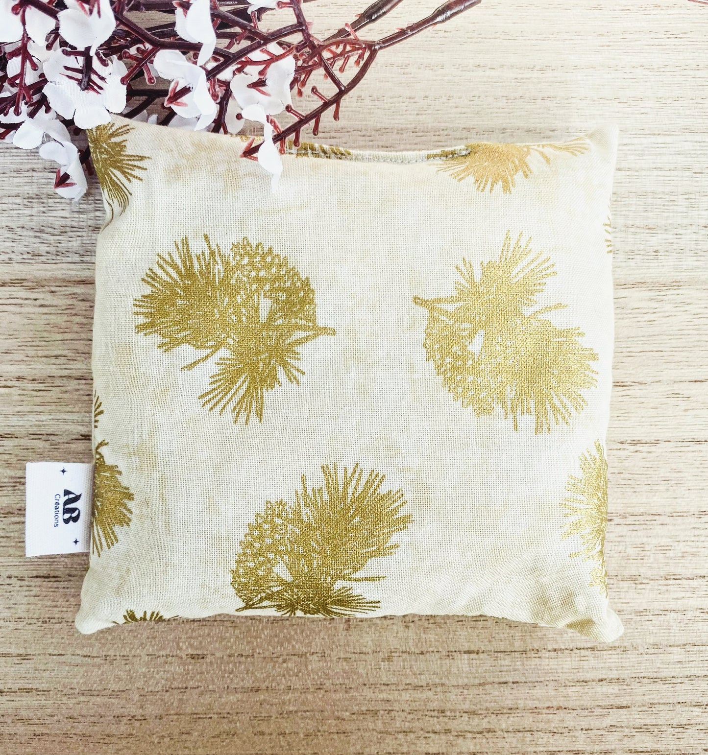 Petite bouillotte sèche aux grains de riz (collection Noël)