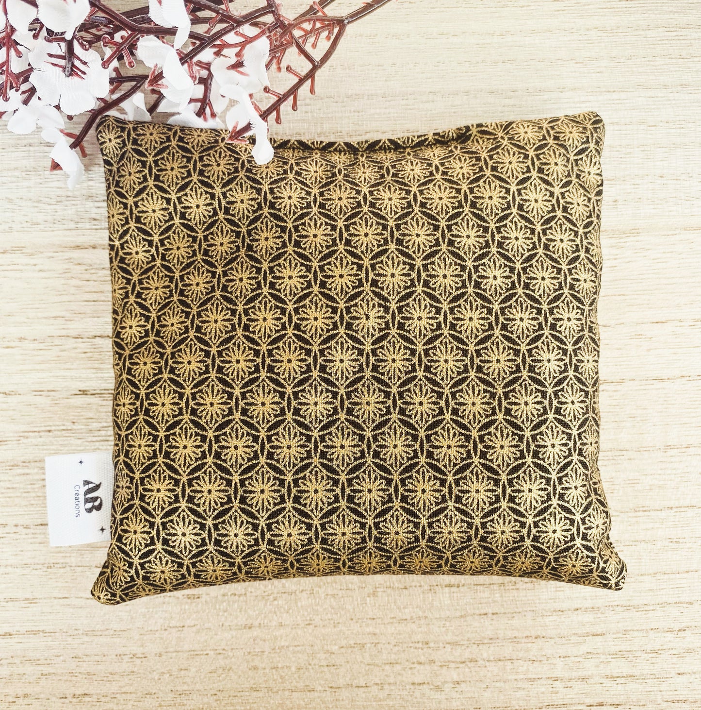 Petite bouillotte sèche aux grains de riz (collection Noël)