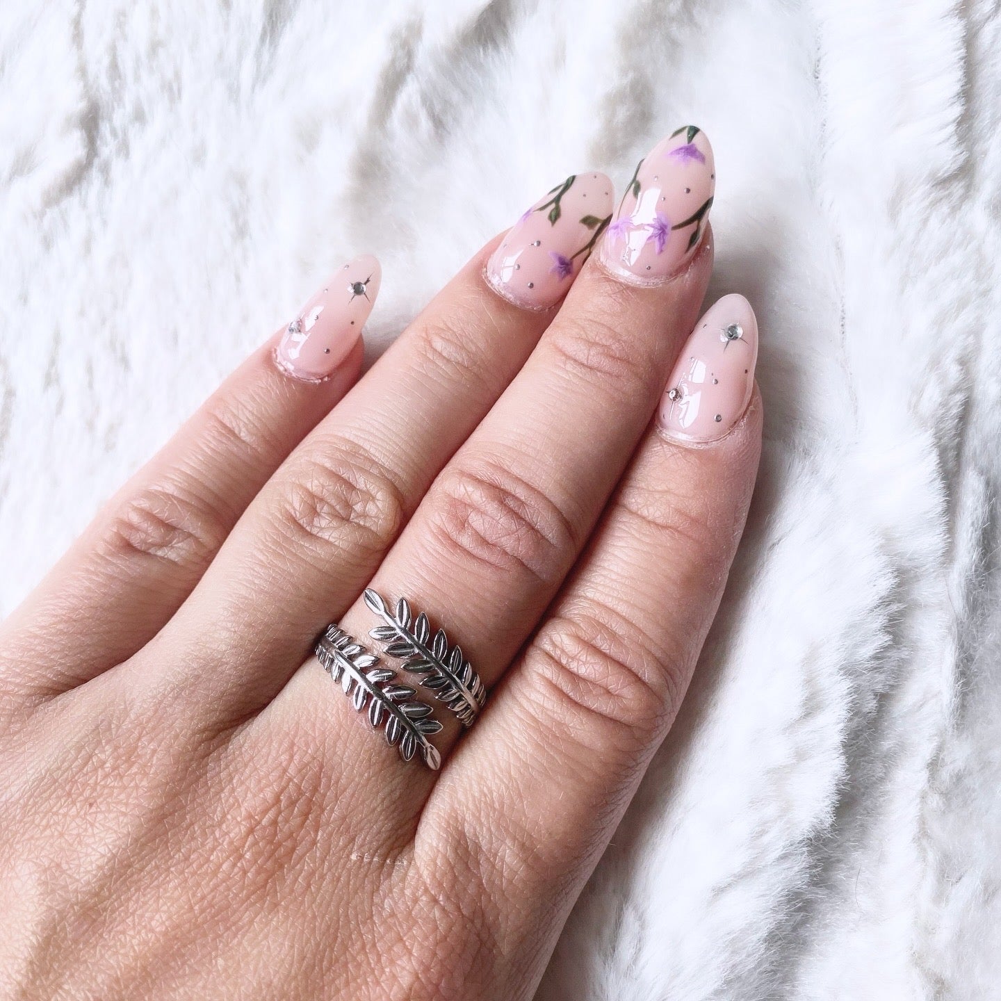 Bague réglable en acier inoxydable argenté