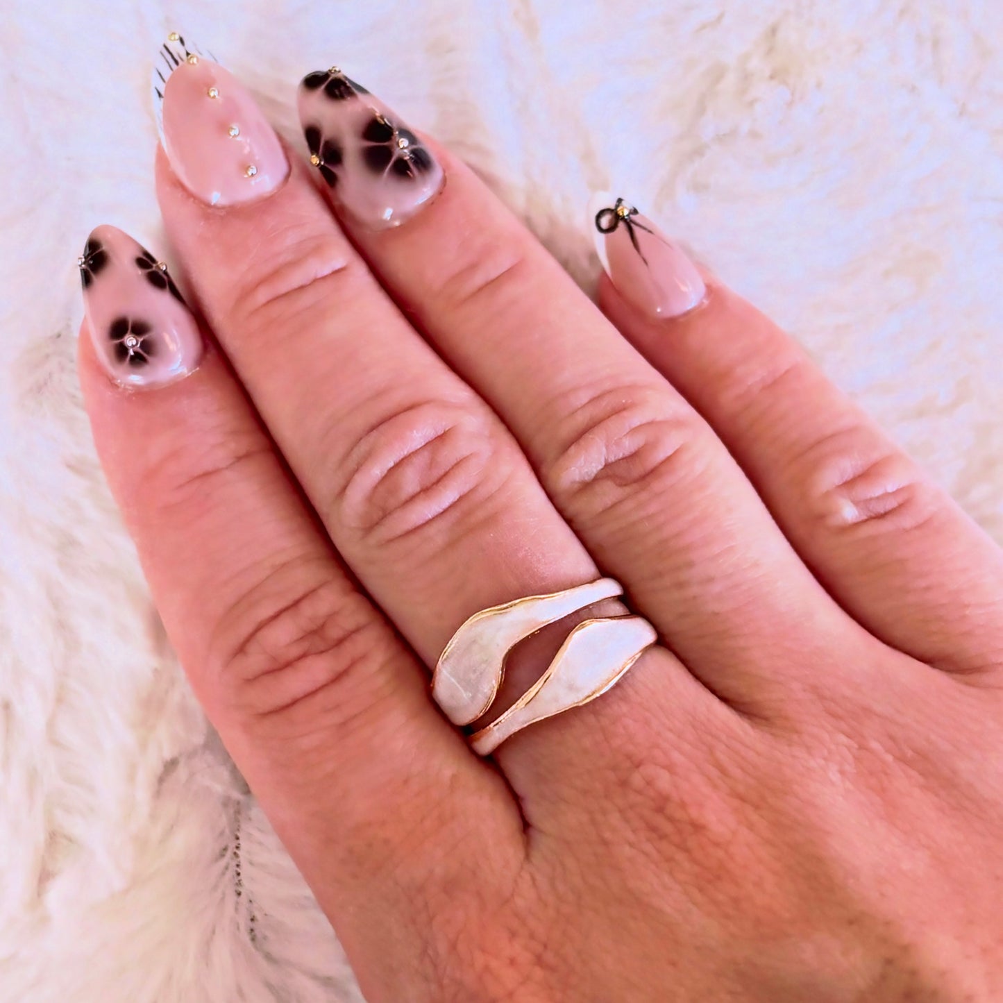 Bague réglable en acier inoxydable doré