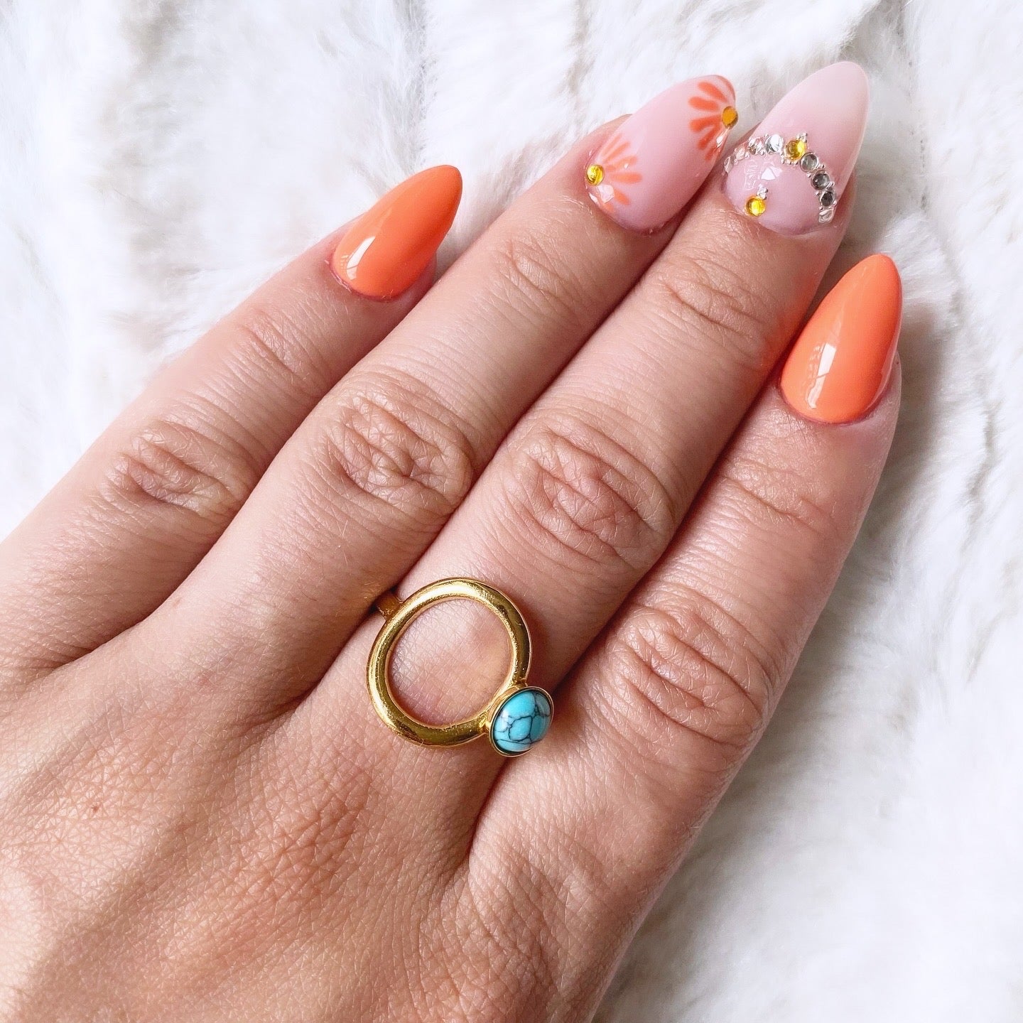 Bague réglable en acier inoxydable doré