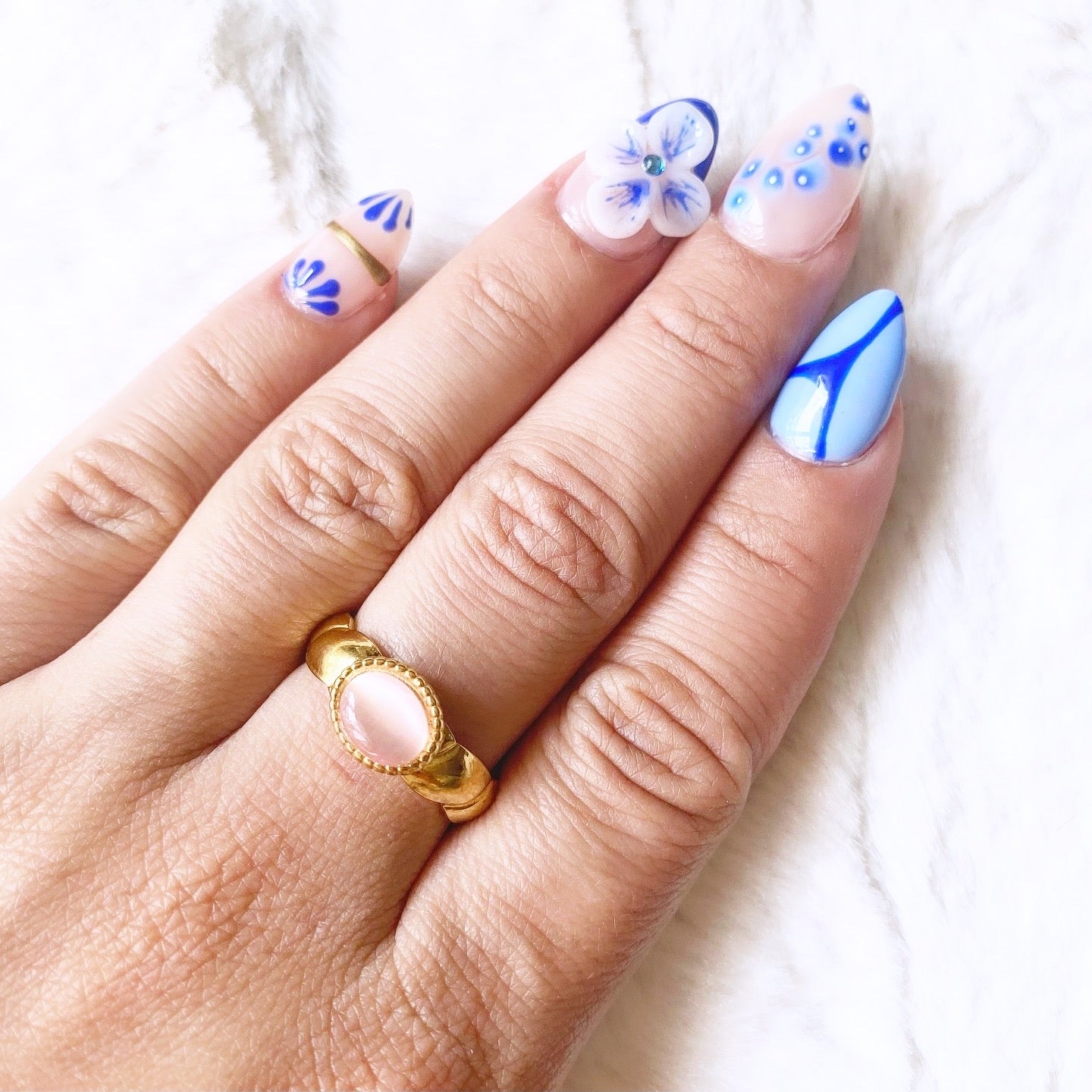 Bague réglable en acier inoxydable doré