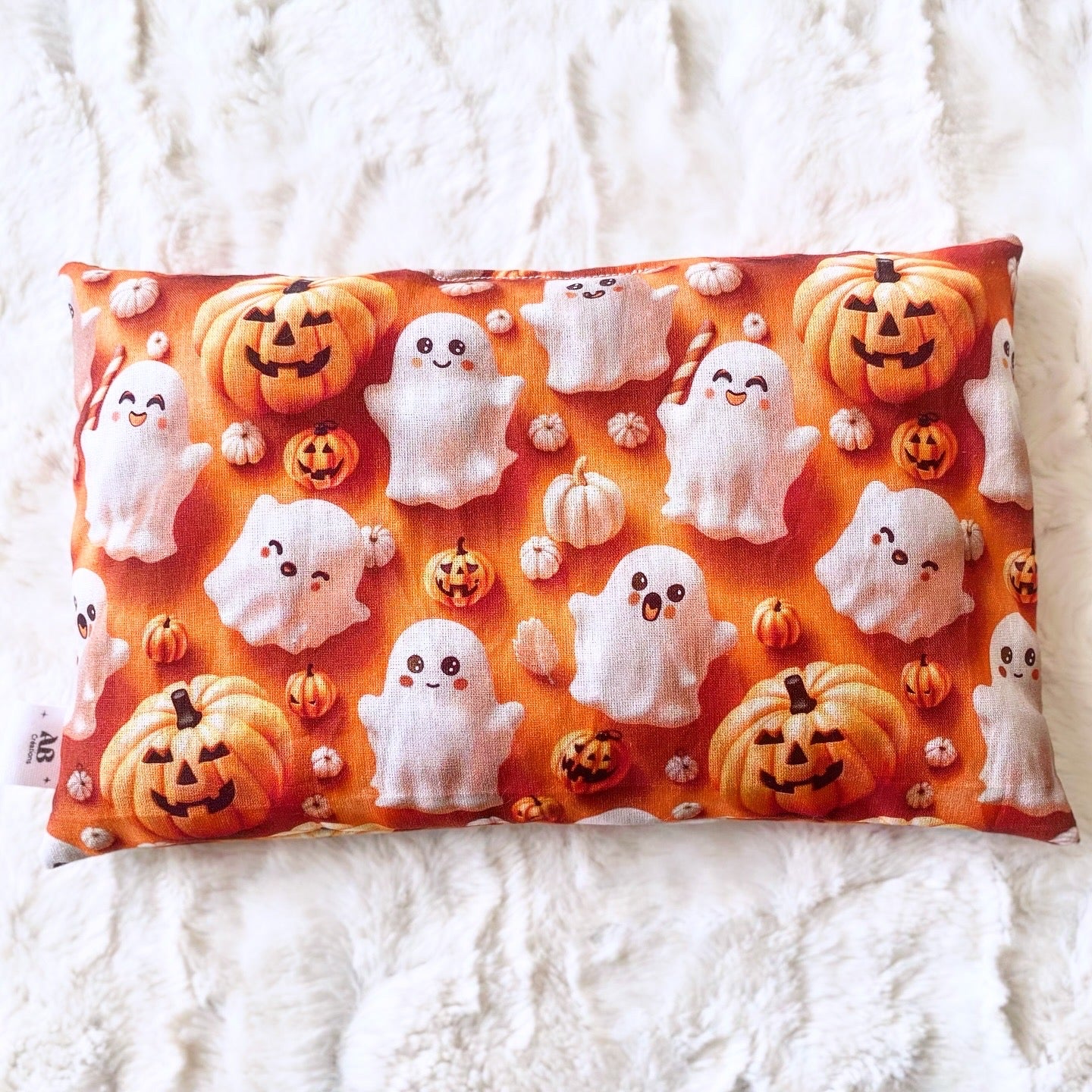 Grande bouillotte sèche aux noyaux de cerise – Collection Halloween