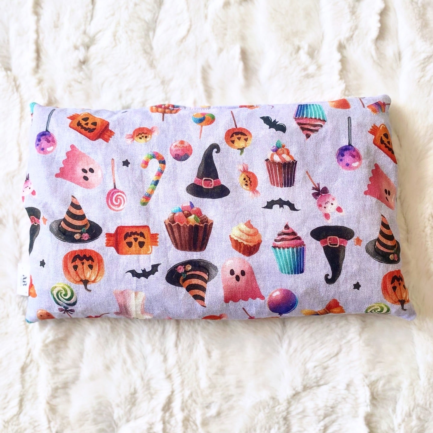 Grande bouillotte sèche aux noyaux de cerise – Collection Halloween