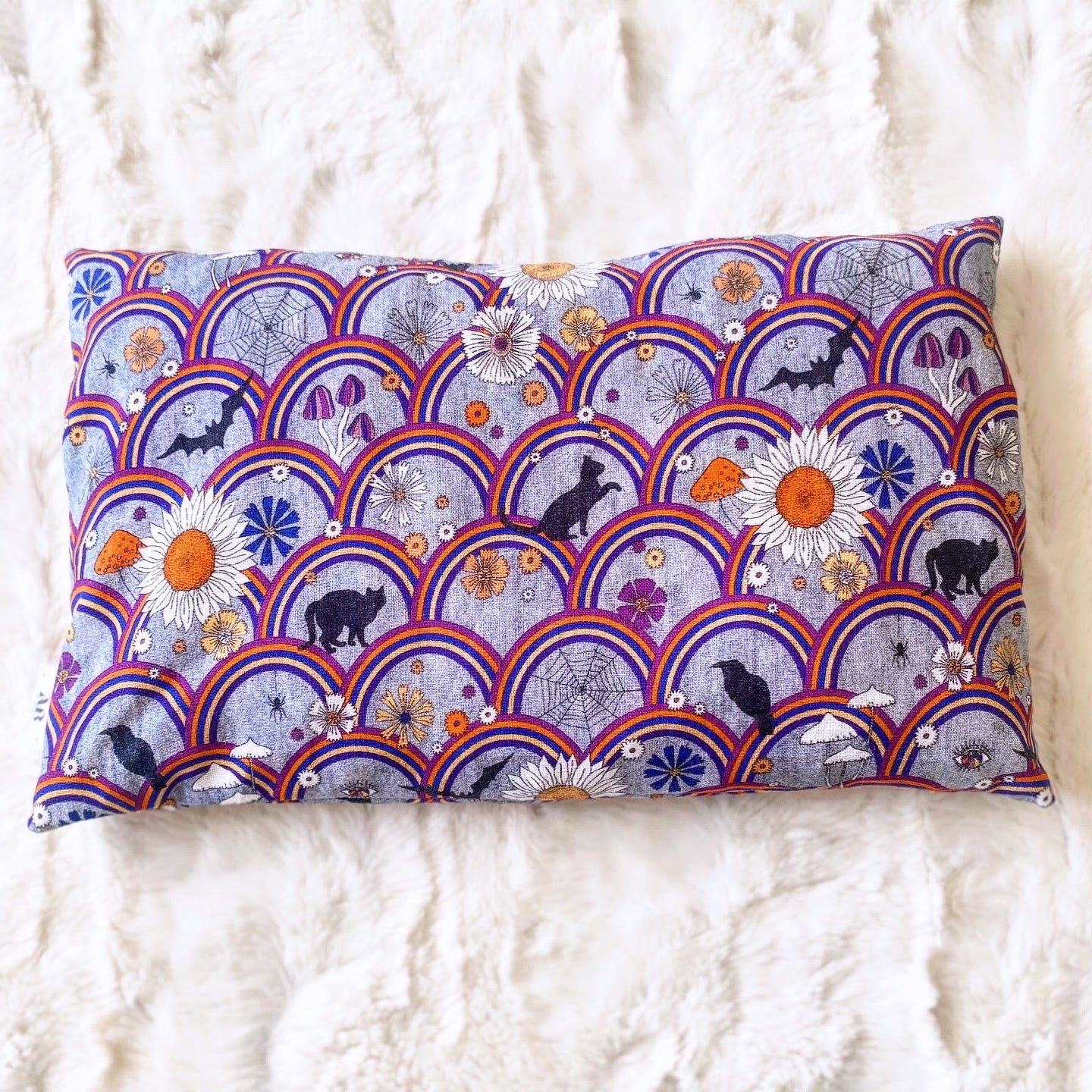 Grande bouillotte sèche aux noyaux de cerise – Collection Halloween