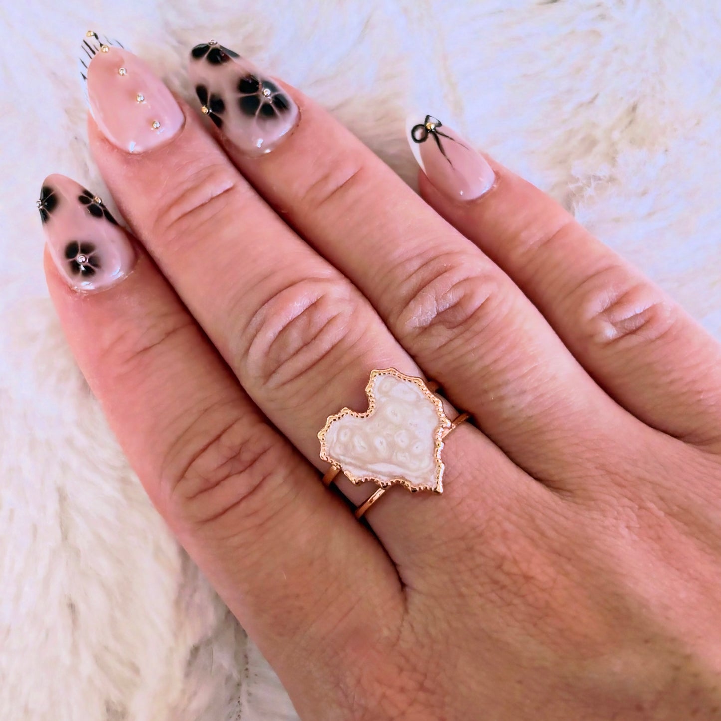 Bague réglable en acier inoxydable doré