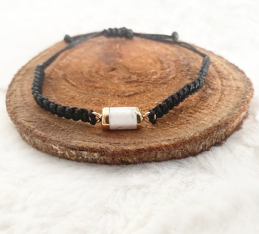 Bracelet en macramé bijou pierre