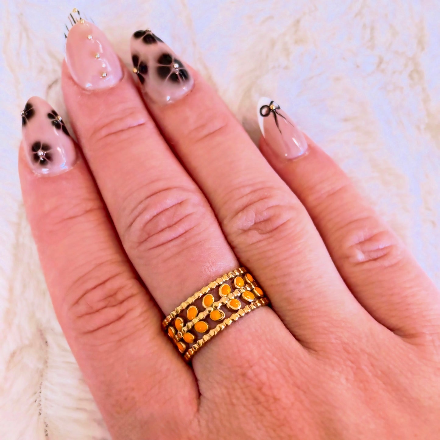 Bague réglable en acier inoxydable doré