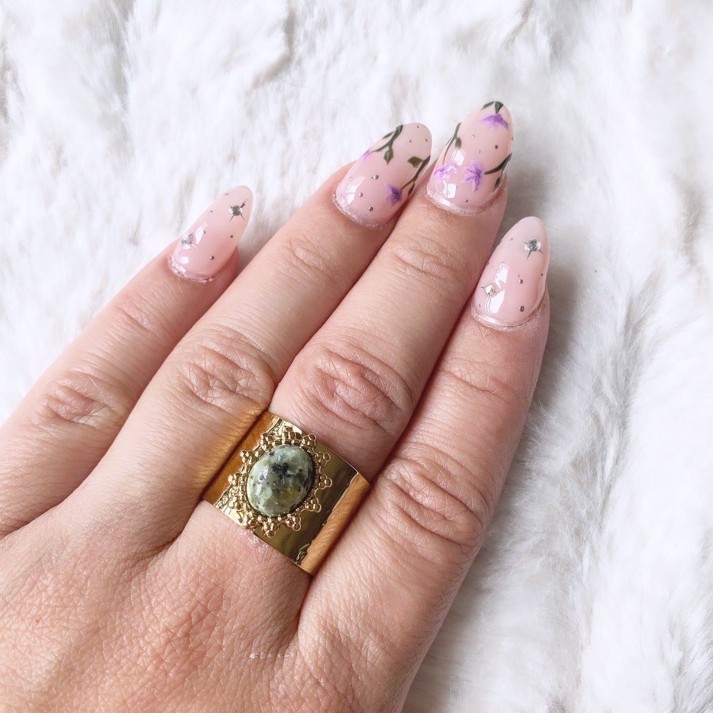 Bague réglable en acier inoxydable doré