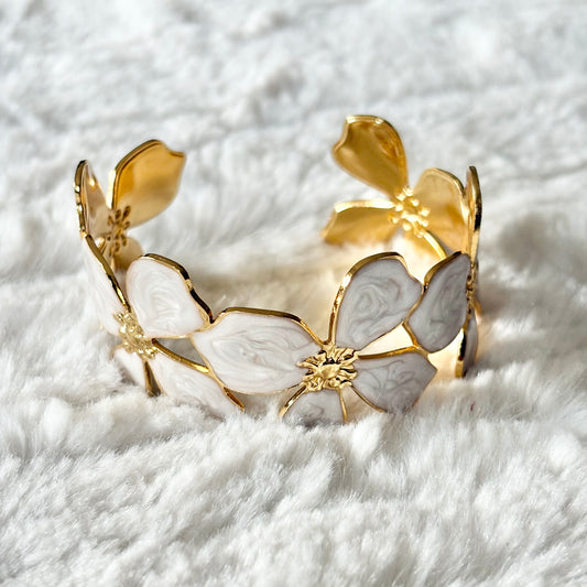 Bracelet manchette doré